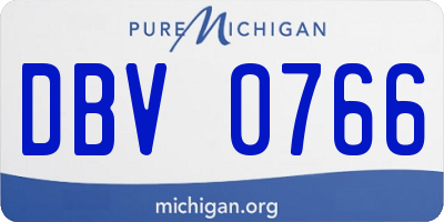 MI license plate DBV0766