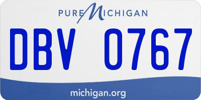 MI license plate DBV0767