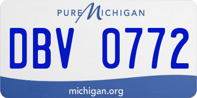 MI license plate DBV0772