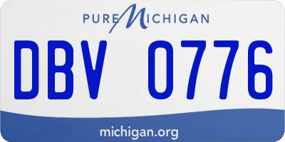 MI license plate DBV0776