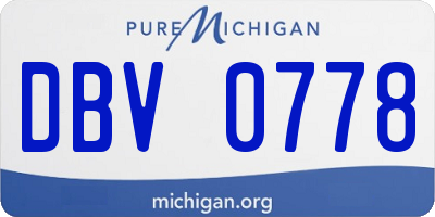 MI license plate DBV0778