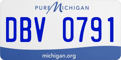MI license plate DBV0791