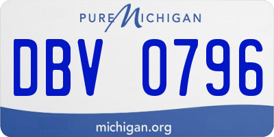 MI license plate DBV0796