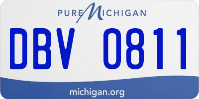 MI license plate DBV0811