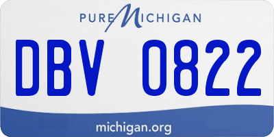 MI license plate DBV0822