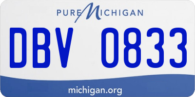 MI license plate DBV0833