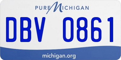 MI license plate DBV0861
