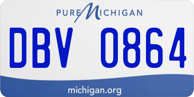 MI license plate DBV0864