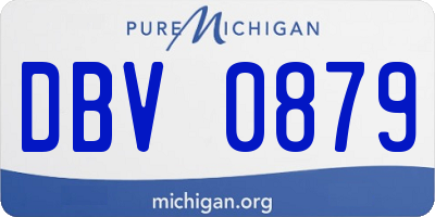 MI license plate DBV0879