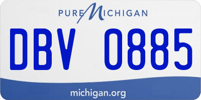 MI license plate DBV0885