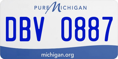 MI license plate DBV0887