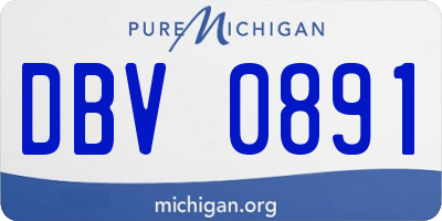 MI license plate DBV0891