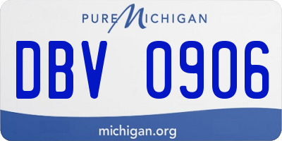 MI license plate DBV0906