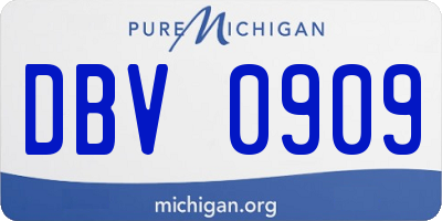 MI license plate DBV0909