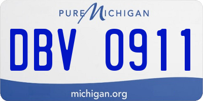 MI license plate DBV0911