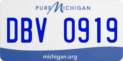 MI license plate DBV0919