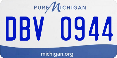 MI license plate DBV0944