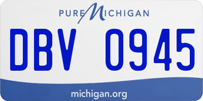 MI license plate DBV0945