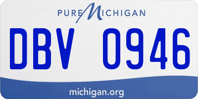 MI license plate DBV0946