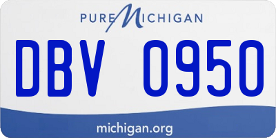 MI license plate DBV0950