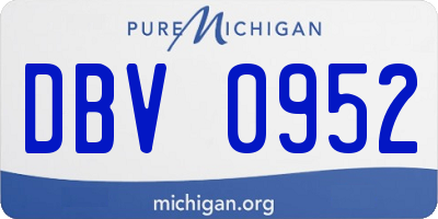 MI license plate DBV0952