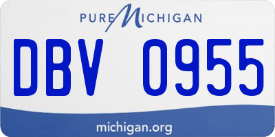 MI license plate DBV0955