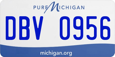 MI license plate DBV0956
