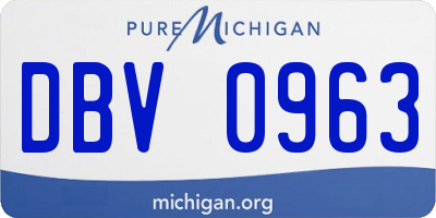 MI license plate DBV0963