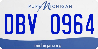 MI license plate DBV0964