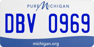 MI license plate DBV0969
