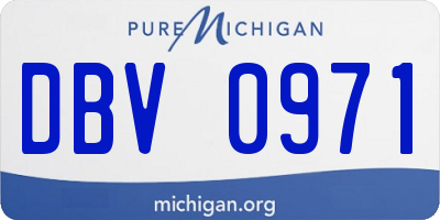 MI license plate DBV0971