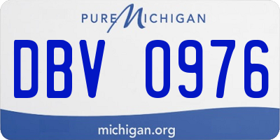 MI license plate DBV0976