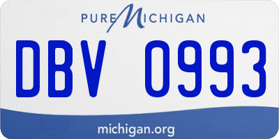 MI license plate DBV0993