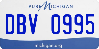 MI license plate DBV0995
