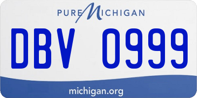 MI license plate DBV0999