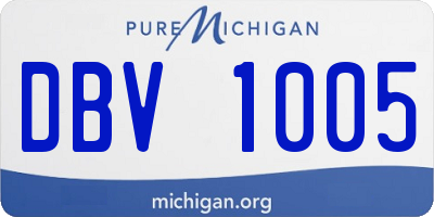 MI license plate DBV1005