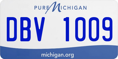 MI license plate DBV1009