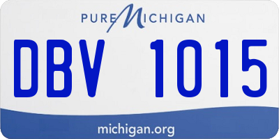 MI license plate DBV1015