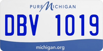 MI license plate DBV1019