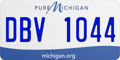 MI license plate DBV1044
