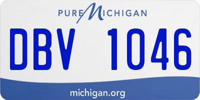 MI license plate DBV1046