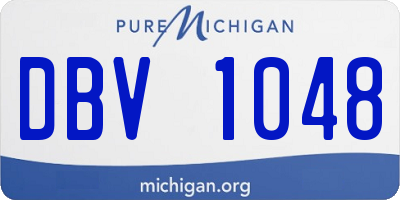 MI license plate DBV1048