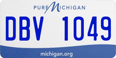 MI license plate DBV1049