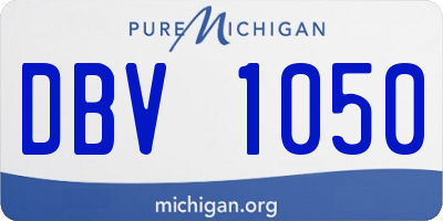 MI license plate DBV1050