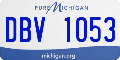 MI license plate DBV1053