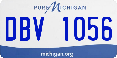 MI license plate DBV1056