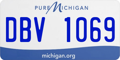 MI license plate DBV1069