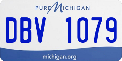 MI license plate DBV1079