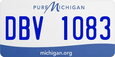 MI license plate DBV1083