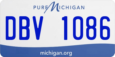 MI license plate DBV1086